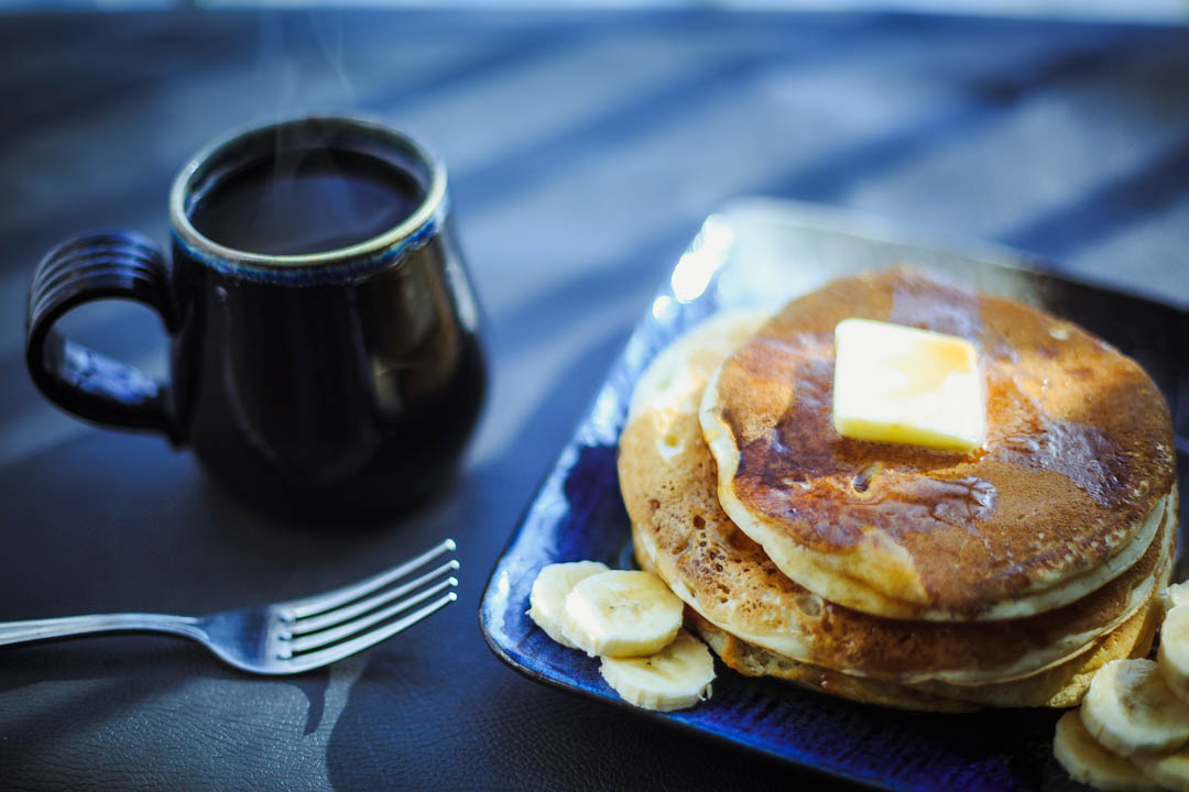 pancakes and coffee
